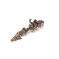 Brass Elephant Keychain - God of Wealth Lucky Car Accessory. 