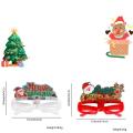 Glass Led Glasses Illuminated Lighted Eyeglass Frame Glowing Glasses Transparent Led Christmas Glasses for Party Christmas. 
