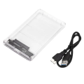 2.5 inch External HDD SSD Transparent Enclosure USB 3.0 SATA Hard Drive Enclosure. 