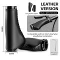 WEST BIKING Ultra Fine Fiber Leather Mountain Bike Handlebar Short/long Bike Grip Handlebar End Anti Slip Aluminum Lock. 