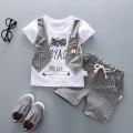 Toddler Baby Boys Gentleman Bow T-shirt Tops Shorts Pants Outfits Clothes Set. 