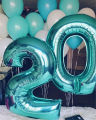 40inch Big Foil Birthday Balloons Tiffany Blue Helium Number Balloon 0-9 Happy Wedding Party Decor Kids Baby Shower Large Globos. 