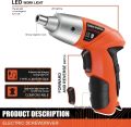 45 Pieces Cordless Screwdriver Compact, Rechargeable Lightweight Electric Drill Set, Rotating Handle, Reversible, Magnetic Chuck, Led Light, Suitable for Home Assembly and Office DIY Tool. 