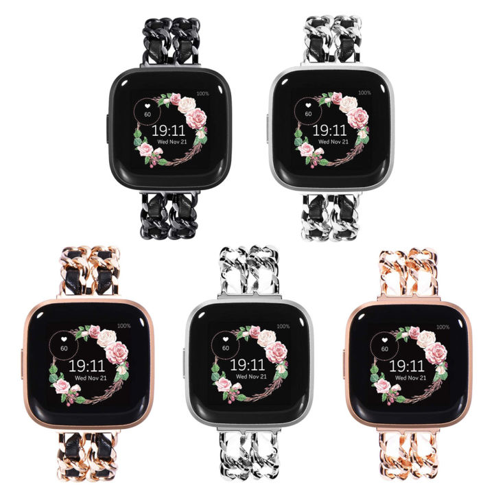 Dressy%20Bracelet%20for%20Fitbit%20Versa%204/%20Sense%202%20Smartwatch%20Band%20Strap%20for%20Fitbit%20Versa%202/3%20Watchband%20Wristband%20Rose%20Gold%20Link%20Chain%20Girlymax%20Store%20-%20Image%206