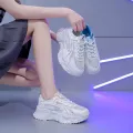 Womens Shoes 2022 New Fashion Breathable Mesh All-match Casual Shoes Lace Up Female Platform Shoes Sneakers Women Zapatos Mujer. 