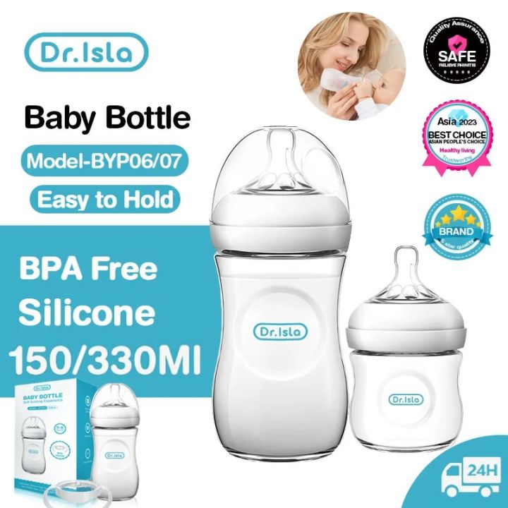 【NEW】 Dr.Isla Baby Bottle BPA Free 150ML/330ML Baby Bottle Newborn Bottle P.P Feeding Bottle With Handle Baby Drop-Resistant Bottles