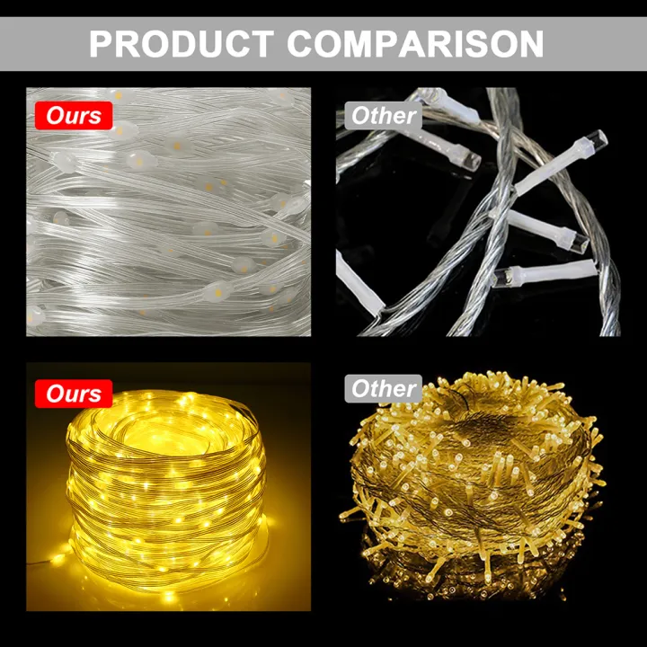 10M-100M Memory Function 8 Modes LED String Fairy Lights IP67 ...