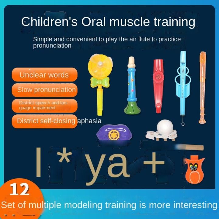 【Quality early education toys baby Mouth Muscle Training Tool Language Rehabilitation Equipment Developmental Delay Language Sensory Trainer Blowing Flute toys