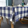 Simple Style Rectangular Tablecloth Blue White Gray Plaid Tablecloth Indoor Outdoor Kitchen Tablecloth Decoration. 