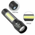 Portable XPE COB LED Flashlight Waterproof Metal USB Rechargeable Camping Lantern Zoomable Focus Torch Light Lamp Night Lights. 