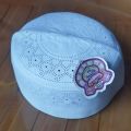 Pure White Muslim Prayer Cap No 2 ( Thoppi ) for men, Best for School Students Al-Fahim Cap Bangladesh. 