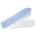 Comfortable Lightweight Soft 3-Layer Heel Lift Silicone Pads / Elastic Invisible Shock Absorption Height Increase Half Insoles. 