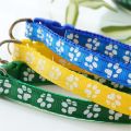 Pet Accessories Polyester Cat Harness and Leash Set with Bell Colorful Dog Harness Belt Detachable Paw Pattern Puppy Halter Kitten. 