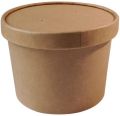 Disposable Kraft Paper Tub 500ml Kraft Curry Bowl 100% Eco Friendly Paper Ice Cream Tub. 