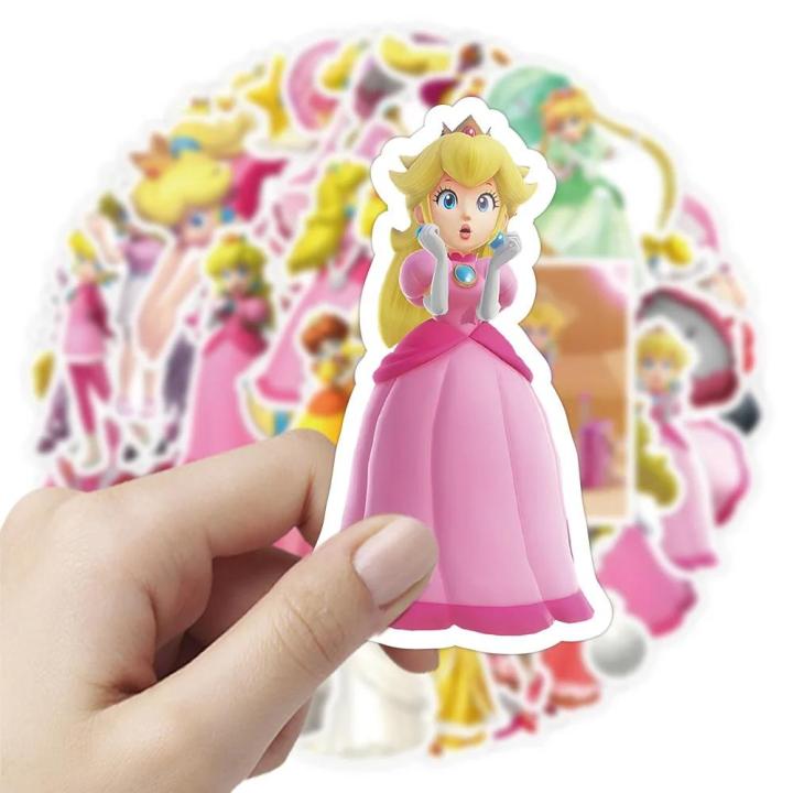 10/50pcs%20Princess%20Peach%20Stickers%20Cartoon%20Funny%20Decals%20for%20Laptop%20Luggage%20Guitar%20Skateboard%20Phon%20Case%20for%20Kids%20Toys%20-%20Image%202