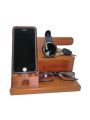 Multifunctional Creative Wooden Mobile Phone Bracket Holder for Smart Phones, Smart Watch,  Spectacles & Vehicle Key Holder.. 