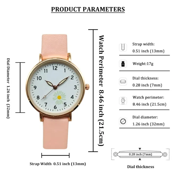 Women%20Fashion%20Casual%20Leather%20Belt%20Small%20Daisies%20Watches%20/Simple%20Ladies%20Dress%20Small%20Dial%20Quartz%20Clock%20Watches%20-%20Image%208