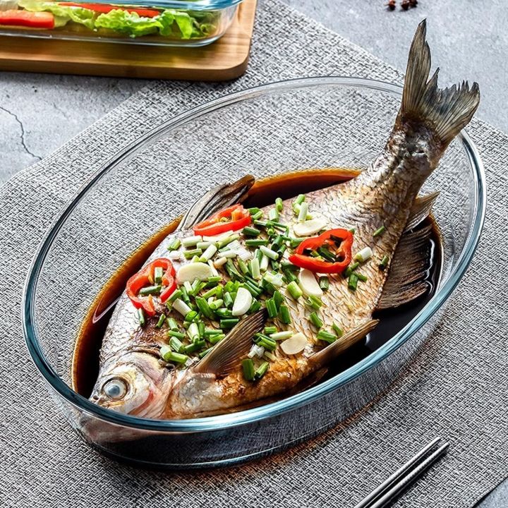 Baking Pan for Cooking Clear Round Glass Casserole Covered Glass Bakeware Glass Microwave Bowls Kitchen Baking Pans