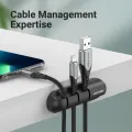 Vention Cable Organizer Silicone USB Network Wire Cable holder Winder Wire Cable Clip Organizer Cable Management Cover for Headphone Mouse Audio Earphone USB Charging Cable Multifunction Management Cable Protector. 