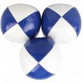 3Pcs Mini Juggling Ball PU Juggling Ball for Beginners Blue and White. 