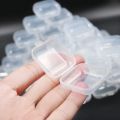 50Packs Small Clear Plastic Storage Containers,Mixed Empty Mini. 