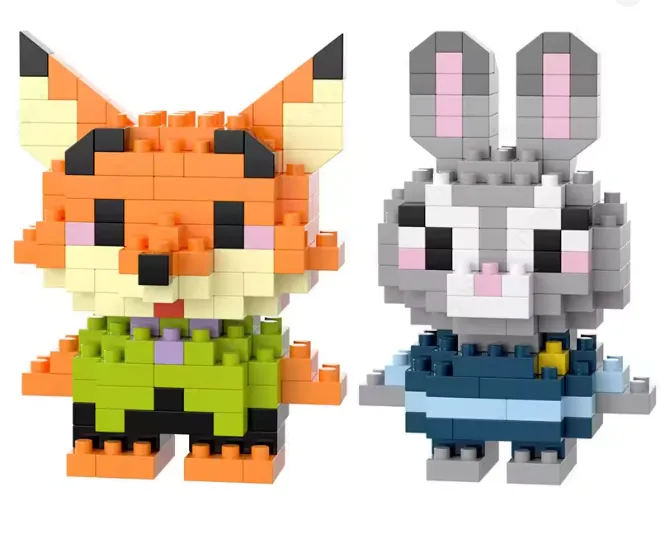 Zootopia 2 Micro Building Blocks Judy Hopps Nick Wilde Fru Fru Figure ...