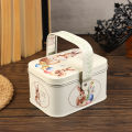 1Pc Vintage Small Storage Tin Metal Candy Box Gift Box Cookie Gift Box Storage Dounp. 