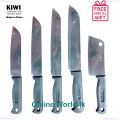 5Pcs Kiwi Cooking Knife Set + 1 Extra Free Surprise Gift. 