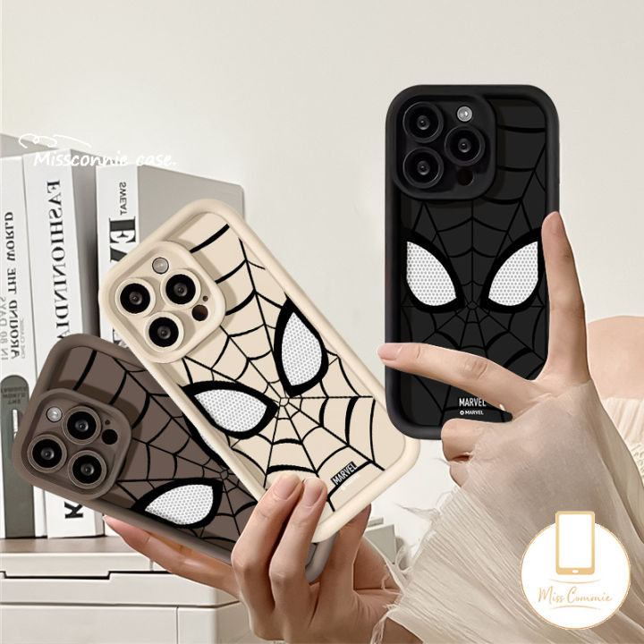 MissConnie Trendy Brand Anime MARVEL Spider-Man Couple Case For IPhone 7 6S 8 6 Plus 14 13 11 12 15 Pro Max 7Plus XR X XS MAX SE Soft Case