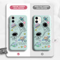 AMORVOR for Huawei Y7P Back Cover Cartoon Cute Astronaut Side design Soft Case Liquid Silicone Phone Cases. 