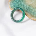 Natural Agate stone ring Stylish  Jade  Women's Finger rings Unisex Agate stone  Round jade ring  for Casual wear Party accessory Fashion statement Birthday gift Daily Daily . 