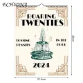 Roaring Twenties Calendar 2024 Monthly Planner with Spiral Coil English Wall Calendar for Event Planning Roaring Twenties Theme 12-month Planner. 