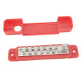 Terminal Power Distribution Block Kit Power Distribution Block Bus Bar Precise Aluminum Alloy Portable Red for Boat for Truck. 