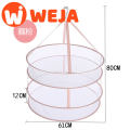 【WEJA】Clothes Drying Basket Folding underwear Hanging Clothes Sweaters net Basket Windproof Breathable Multi-Layer Rectangular Flat. 