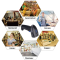 2D Handheld Wired Barcode Scanner With Stand USB 1D / 2D QR Code & Barcode Reader YHD 1100D. 