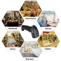 2D Handheld Wired Barcode Scanner With Stand USB 1D / 2D QR Code & Barcode Reader YHD 1100D. 