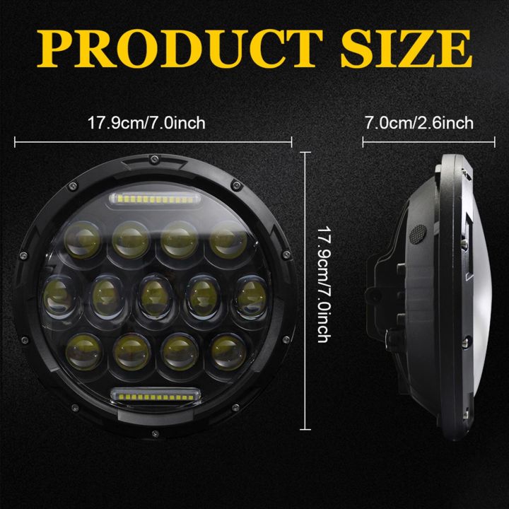 1%207Inch%20200W%206000K%20IP67%20Waterproof%20LED%20Headlight%20for%20Cars%20and%20Motorcycles,%20with%20DRL,%20High/Low%20Beams%20-%20Image%208