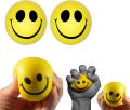 04 Pcs Happy Smile Face Anti Stress Relief Light weight Sponge Foam Ball Hand Wrist Squeeze Exercise For Adults ,Kids Toy. 