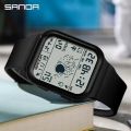 SANDA 6101 Step Calorie Electronic Outdoor Sports Waterproof Astronaut Series Junior Student Watch Men's Digital Wristwatches. 