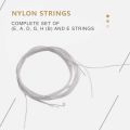 6X nylon string guitar strings set for classical guitar. 