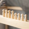 Girl】 10PCS 65mm,55mm,43mm,35mm Peg Girl Boy Wood Dolls Kids Decor Handmade DIY Unfinished Wooden Peg Dolls Blank. 