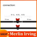 【ZOSR】Merlin Irving Shop 1/2 3/4 Garden Watering Hose Tap DN15 DN20 Irrigation Water Valve 16mm 20mm 25mm PE Waterstop Connector Cranes. 