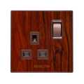 Mahogany 13 Amp socket Outlet. 