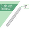 Steel Measuring Ruler - Heavy Duty Stainless Steel - 6 in - 150mm. 