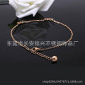 【Super Sale】Kiss me Letter Anklet 14K Rose Color Titanium Steel Anti-allergy Fading Sun Yunyun Nonsense. 
