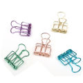 40*22mm Hollow Metal Long Tail Clip Bill Clip Hand Account I-shaped Dovetail Clip Paper Clip Home Office Folder. 