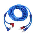 5M Car Amplifier Cable Installation Wiring RCA Copper Wire Vehicle Digital Stereo Hi-fi Audio Cable. 