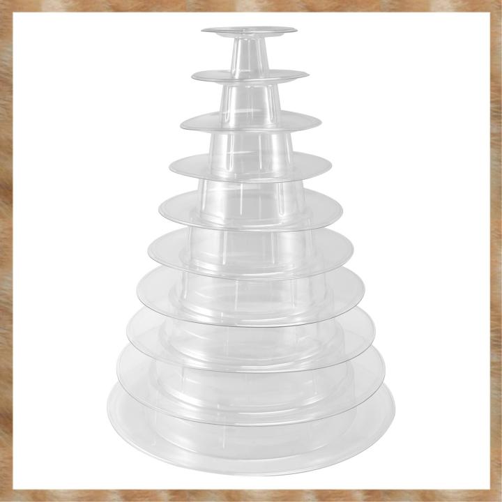 10 Tier Cupcake Houder Stand, ronde Macaron Tower Stand, duidelijke