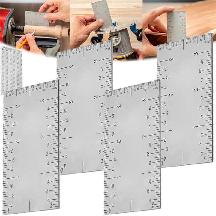 Wedge Edge Ruler Spreeshop Square Edge Ruler, Woodworker Edge Ruler Stainless Steel ...