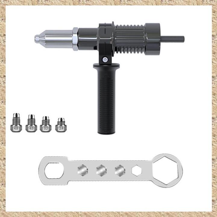 Electric Riveting Machine Adapter Rivet Tool Black & Silver with 2.4/3. ...